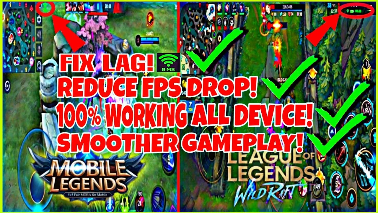 How To Fix Lag And Fps Drop In Mobile Legends And LoL Wild Rift|100% ...