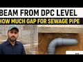 “Beam from DPC Level | How Much Gap for Sewage Pipe | Full Site Discussion in Urdu/Hindi”