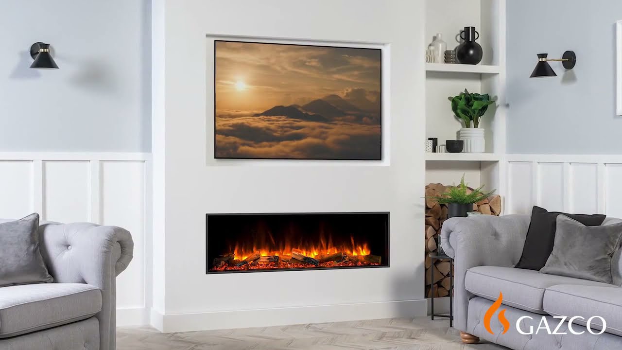 Gazco eReflex 150RW Electric Fires Media Wall Electric Fires - YouTube