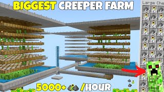 Biggest 1.19\/1.20 Creeper\/Gunpowder Xp Farm Tutorial In Minecraft!! ( Mcpe \/ Bedrock \/ Pc )Justcraft