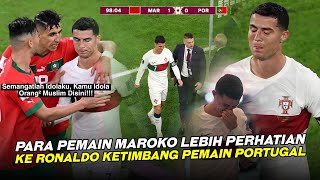 PEMAIN MAROKO SAMPAI MINTA MAAF 😭 Reaksi Para Pemain Maroko Saat Lihat Ronaldo Menangis
