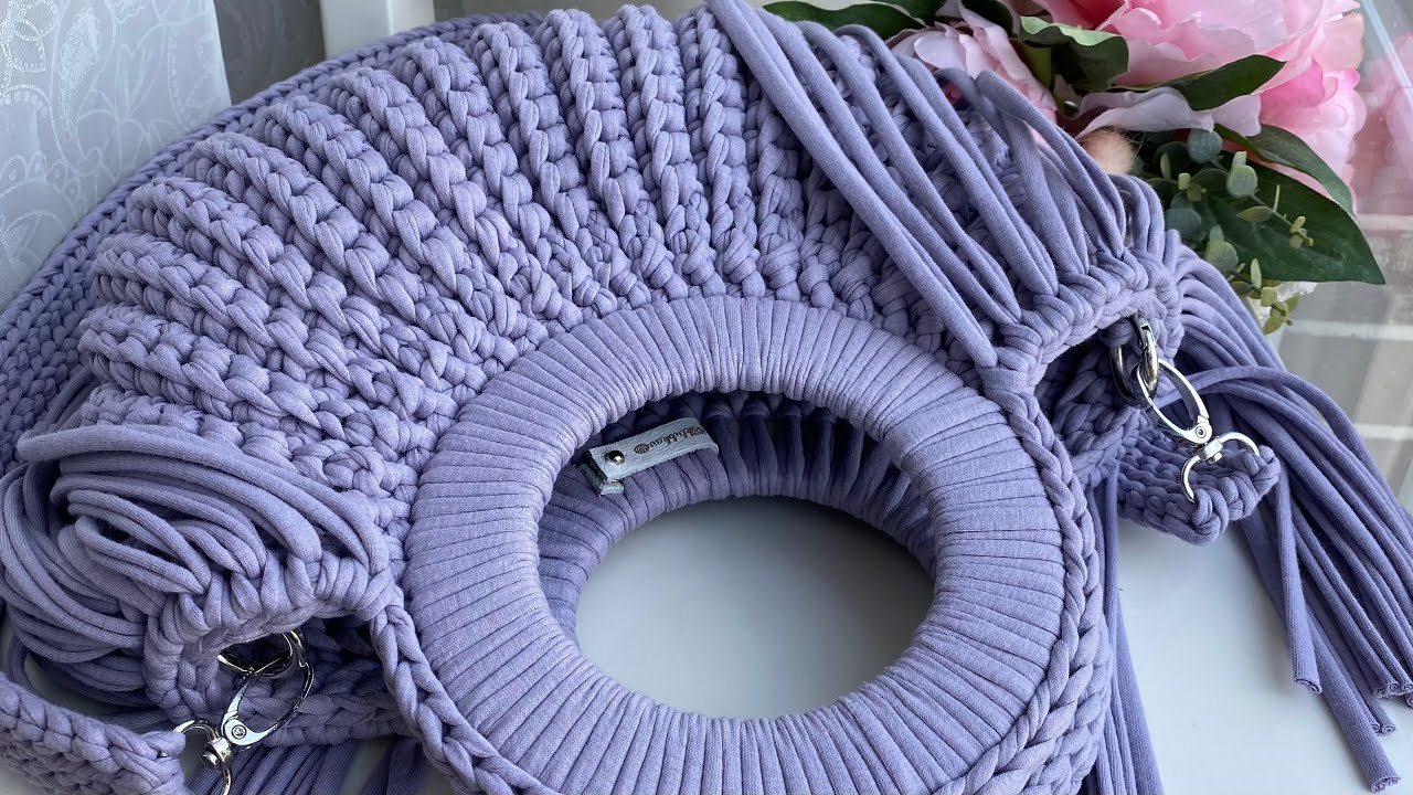 😍 СУМКА С БАХРОМОЙ, СУМКА КРЮЧКОМ, СУМКА-РАКУШКА на круглых ручках