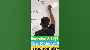 😱🔥Ex 8.1 Q7 trigonometry chapter 8 class 10 #shorts #trigonometry #cbseclass10 #ncertsolutions