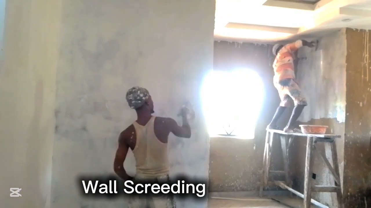 How to screed a wall with pop cement 