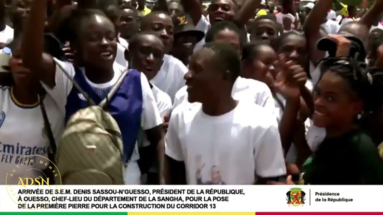 Arrivée du Président Denis Sassou-N’Guesso à Ouesso, chef-lieu de la Sangha, 19 Mai 2023