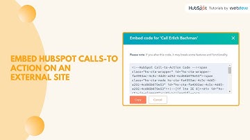 How to embed HubSpot calls-to action on an external site
