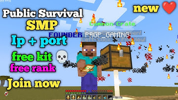 🔥Best Public survival SMP 1.21 | Cracked 24/7 Server | Java + PE | Free To Join 🎮|