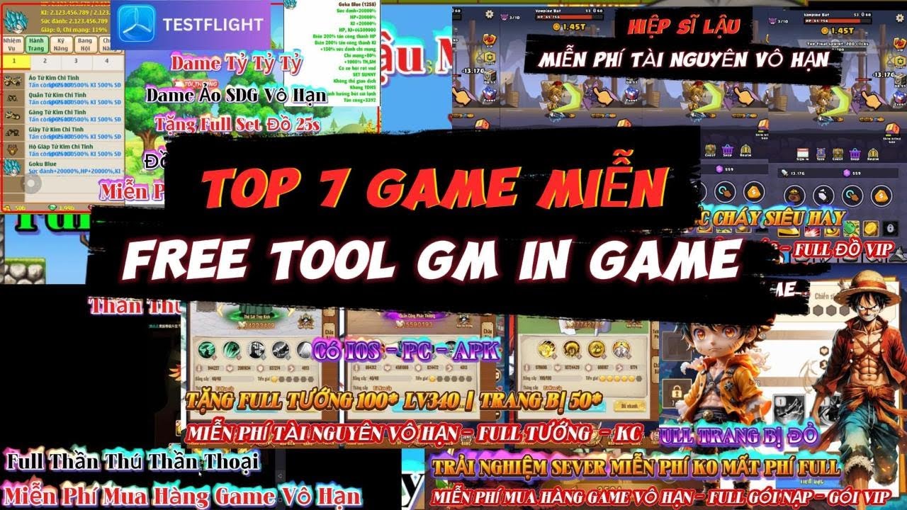 TOP 7 GAME LẬU TOOL GM VIỆT HÓA IN GAME MIỄN PHÍ CỰC NGON MIỄN PHÍ CÓ ...