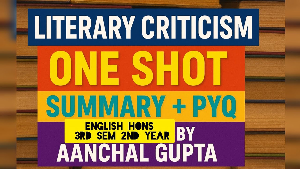 Literary Criticism| Complete Summary & previous year Important ...