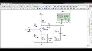 BJT based Hartley Oscillator Simulation in Multisim