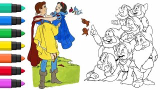 Snow White And the Seven Dwarfs - Coloring Book Compilation For Kids