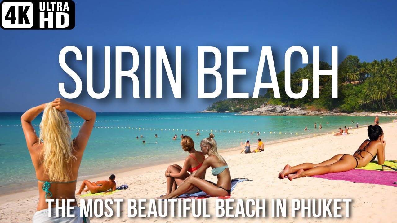 4K Прогулка по пляжу Сурин  - МНОГО КРАСИВЫХ ДЕВУШЕК СЕГОДНЯ 🌴 ПХУКЕТ, ТАИЛАНД, 2023 🌴 [субтитры]