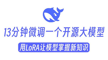 【LLM】13分钟一起微调一个开源大模型：用LoRA让模型掌握新知识