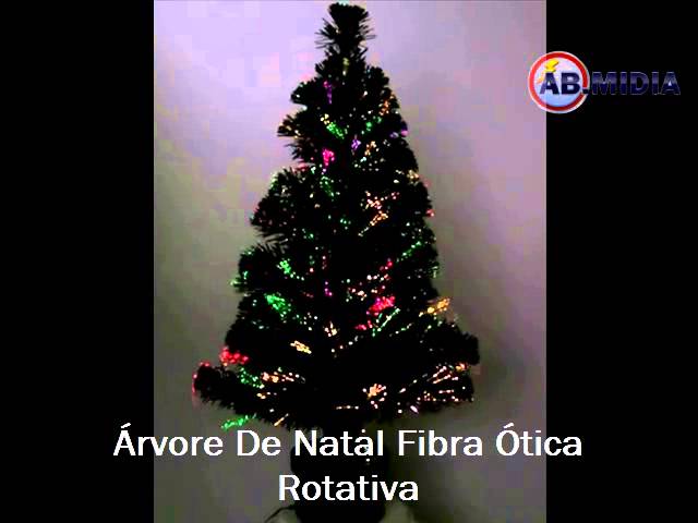 Árvore De Natal Fibra Ótica Rotativa Giratória ABMIDIA - YouTube