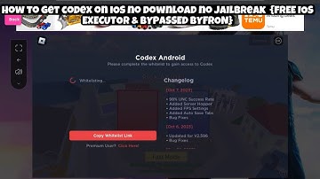 How to get Codex IOS ROBLOX EXECUTOR ON IOS TUTORIAL NO JAILBREAK NO DOWNLOAD (BYPASSED BYFRON)