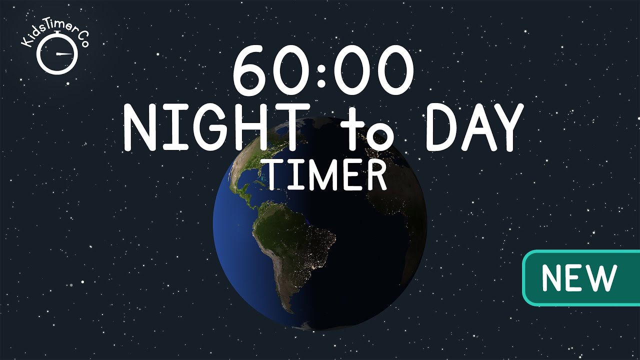 60 Minute Sunrise Earth Timer! ☀️🌎 Fun Day & Night Countdown for Kids!