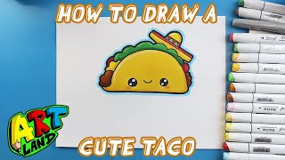 How to Draw a CUTE TACO