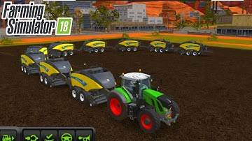 Connecting 10 Baler Tools in Farming Simulator 18 | Timelapse #skullgaming