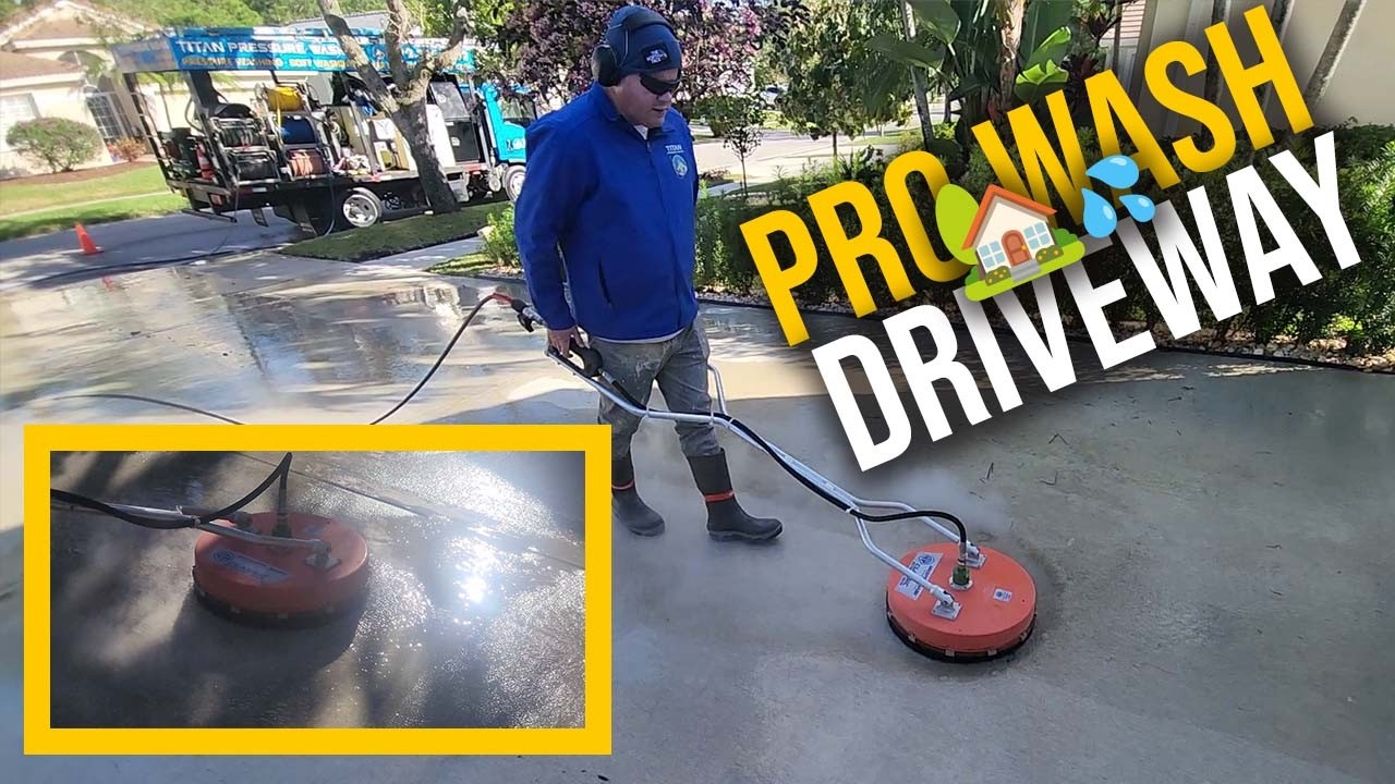 What South Florida Professional Concrete Driveway Walkway Cleaning Looks Like | Call (772) 245-0402