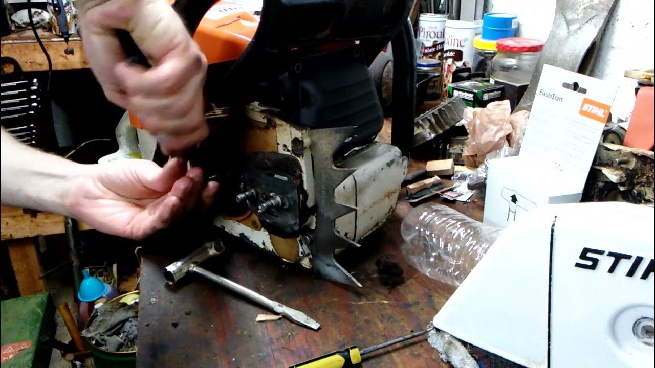 STIHL MS660 clutch spring replacement 00009970911 YouTube