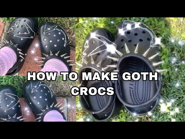 Easy & Affordable Spike Crocs  diy cyber y2k / gothic crocs 