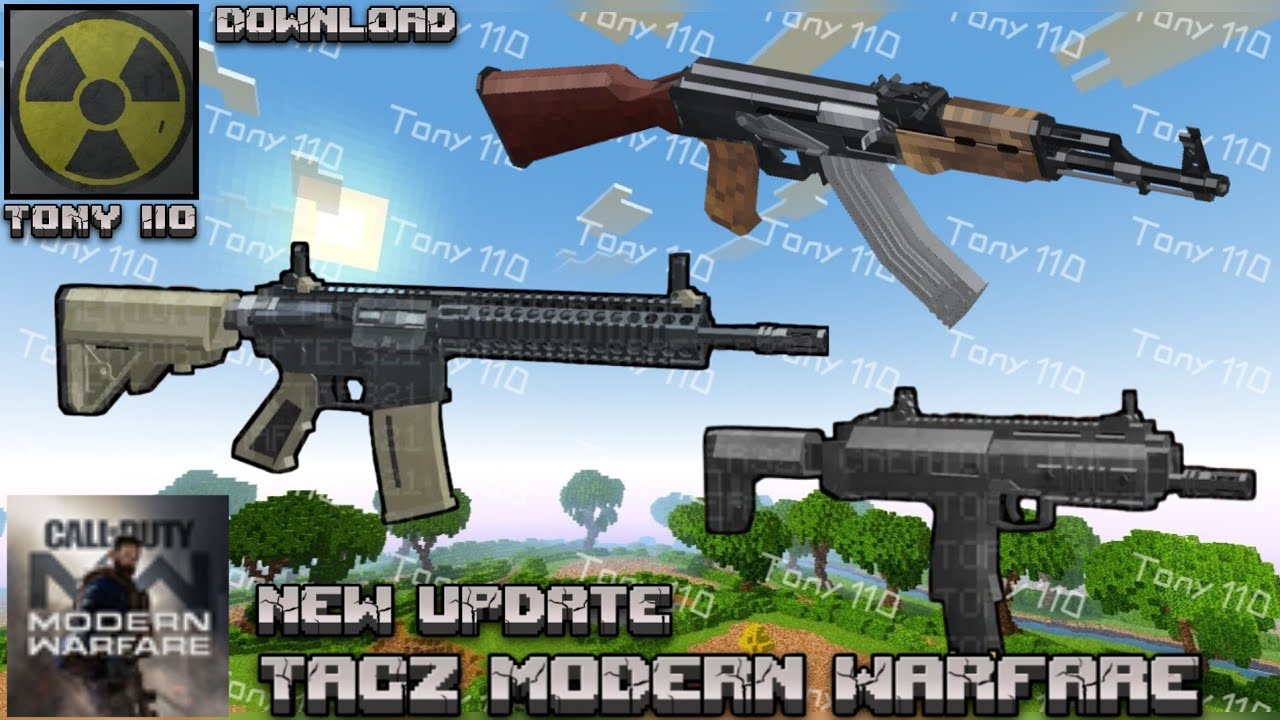 TACZ  Modern warfare MW19 Addon 3D Guns || Minecraft PE 1.21.101 + || Showcase