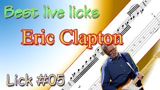 Video thumbnail of "Eric Clapton - best live blues licks #05 (guitar-lesson)"