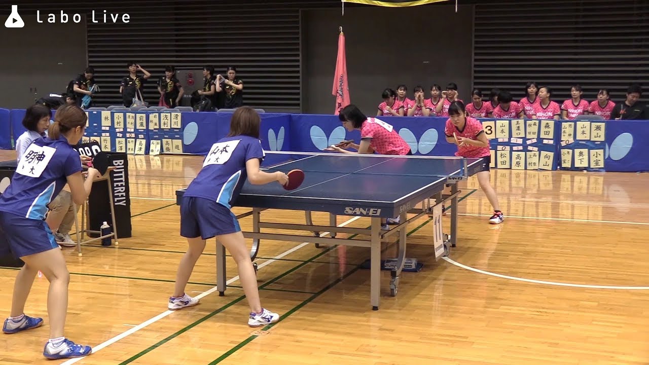 山本 怜 明神 佑実 中央大学 Vs小室 聖 奥下 茜里 日本大学 平成29度関東学生卓球リーグ戦 秋季 Rallys ラリーズ Youtube