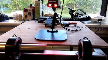 Microscan Mini Hawk Reading Code 128 on Stainless Steel Pipe