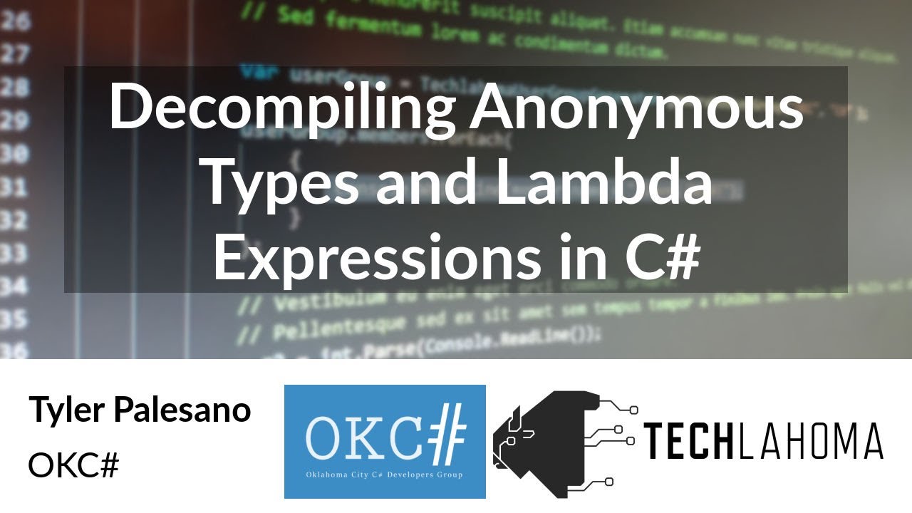 Decompiling Anonymous Types and Lambda Expressions in C# - Tyler ...