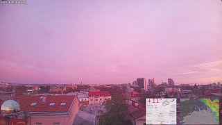 Typical November weather with red sunset in Tallinn - Time-lapse - 2025-11-07