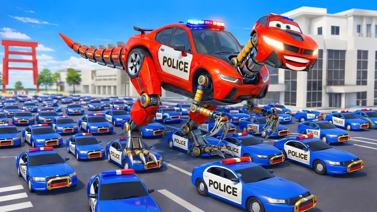 Giant Robot Police Car Transformation! 🚓🤖 | Police Car & Friends Emergency Rescue Cartoon