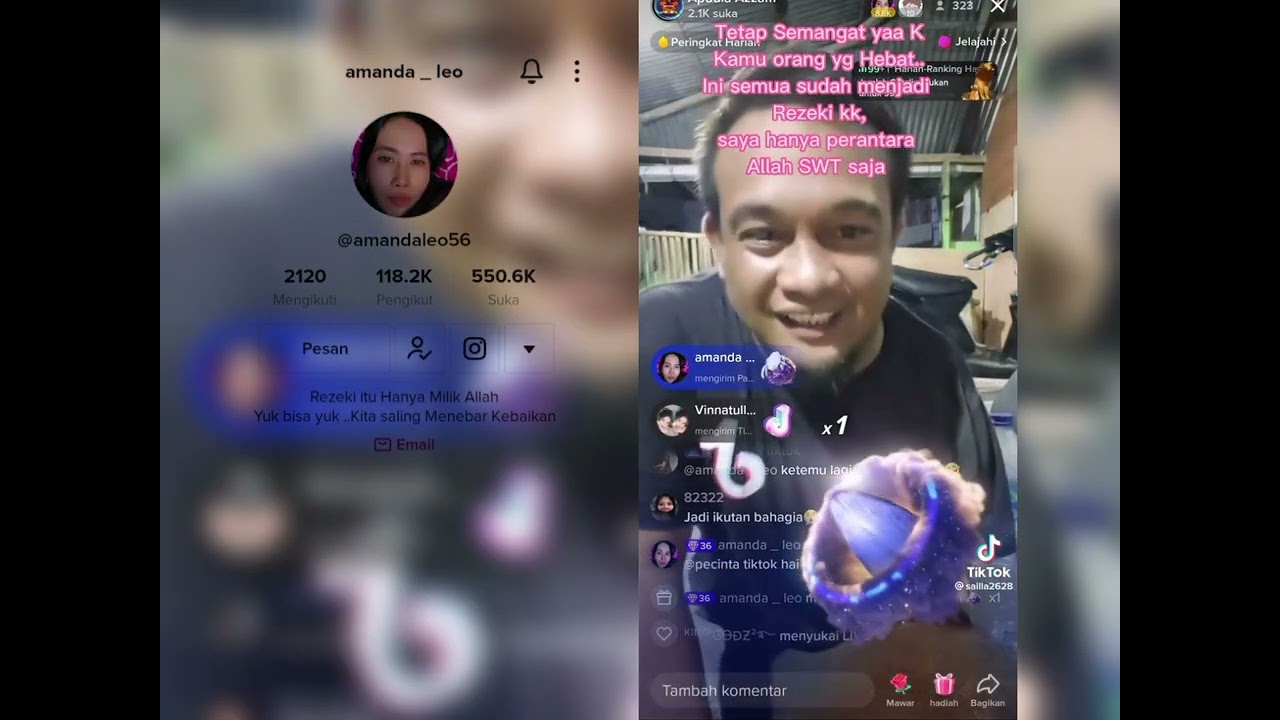 Kaka Amanda, memberikan gift paus ke Abang ini.