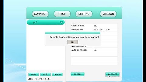 Remote Host Configuration May Be Abnormal