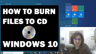 how to burn files to cd windows 10