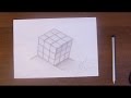 Уроки рисования.Учимся рисовать кубик рубик.How to Draw rubik cube.