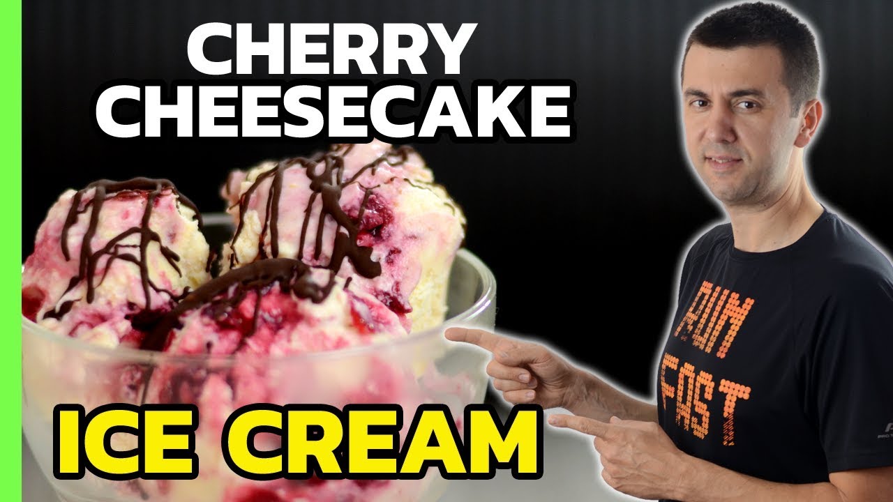 Cherry Cheesecake Ice Cream (Without a Machine)