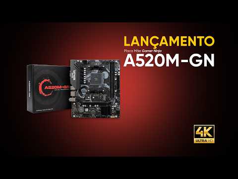 ⚡ Monte seu setup AMD gastando pouco! Conheça a Placa mãe Gamer Ninja A520M-GN.
