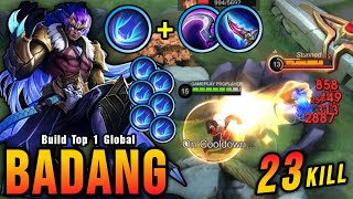 100% Brutal DMG!! You Must Try This Badang Build Insane 23 Kills!  Build Top 1 Global Badang ~ MLBB