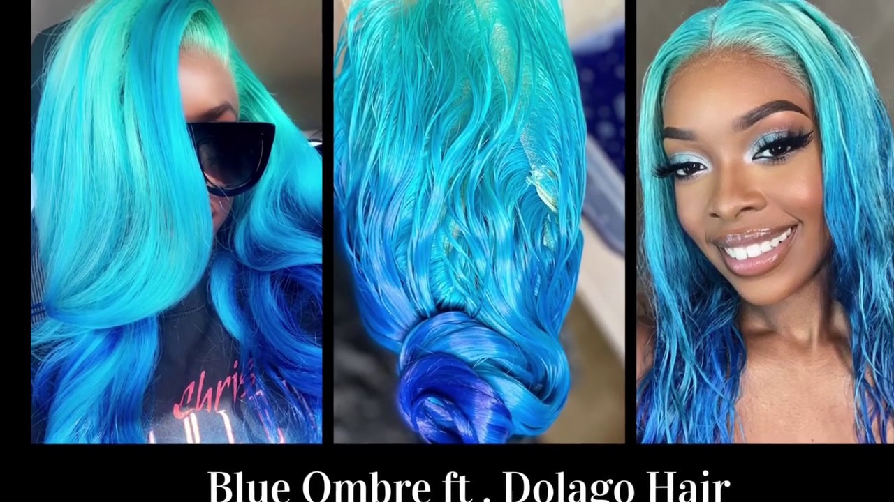 Turquoise Aqua Blue Ombre Wig: AliExpress.com - wide 2