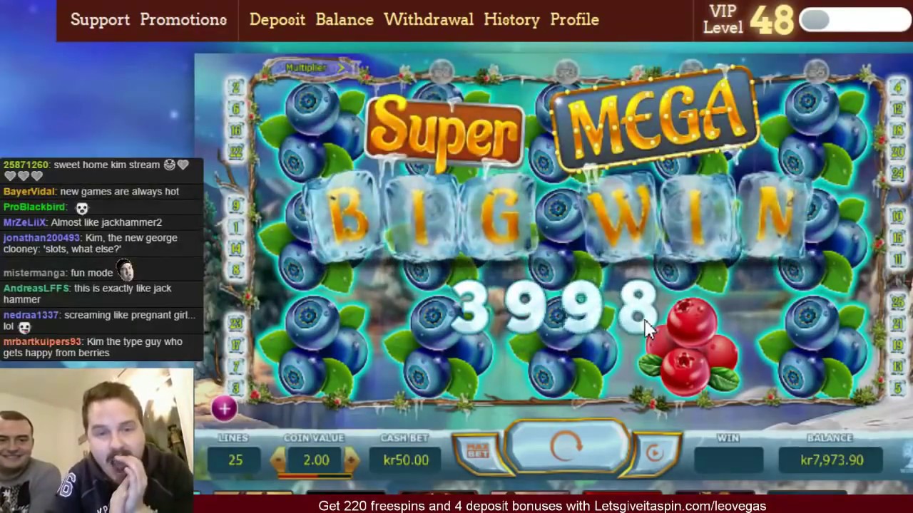 Massive wins in Winterberries slot