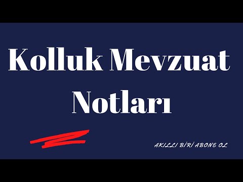 Kolluk Mevzuat Notları 1