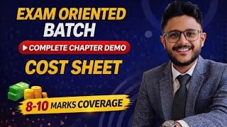 COST SHEET I MAY 26 I CA CMA INTER I FASTRACK BATCH I CA AMIT SHARMA AIR 30