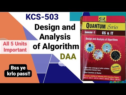 Design and Analysis of Algorithm (DAA) Important Questions for Exams ...