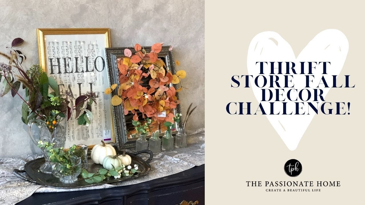 Thrift Store Fall Decor | Challenge - YouTube
