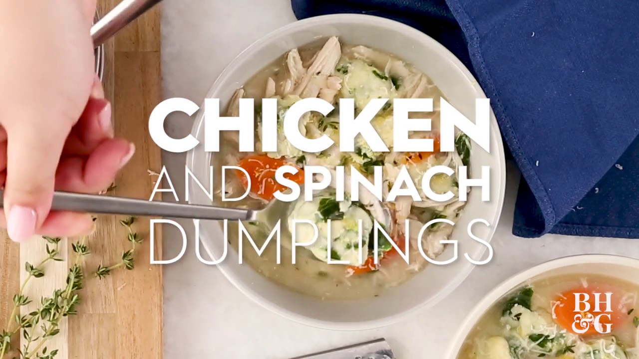 Chicken and Spinach Dumplings