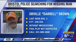 Bristol, Tenn. PD asks public for help in locating missing man last seen August 3