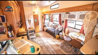 Family Of 3 & Their Renovated 5th Wheel Tiny House  Full Time RV Life