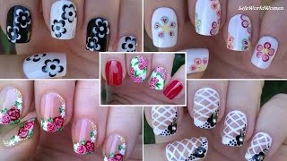 NAIL ART COMPILATION #3 - Beautiful Flower Nails / Life World Women