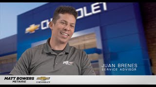 Juan Brenes, Service Advisor at Matt Bowers Chevy Metairie, LA